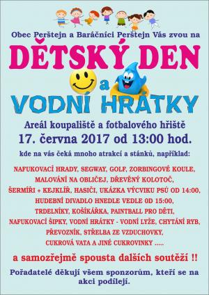 Plakát - Dětský den a Vodní hrátky 2017